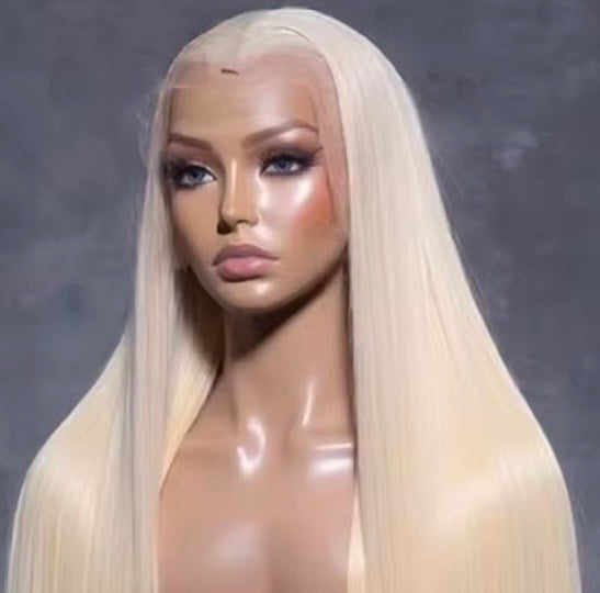 Perruque blonde cheveux humain