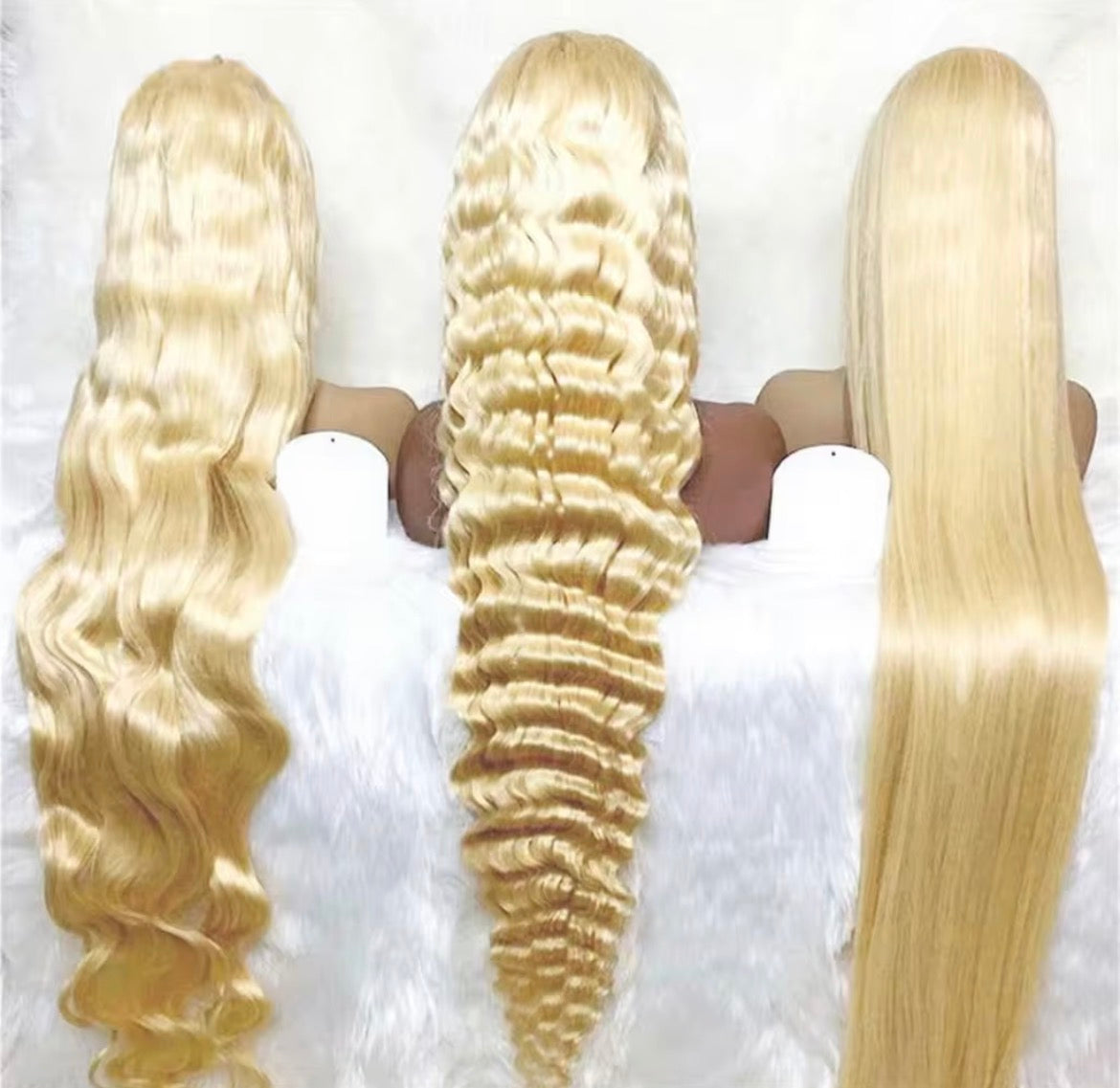 Perruque blonde cheveux humain