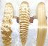 Perruque blonde cheveux humain
